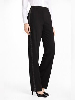 Brooks Brothers black stripe women's tuxedo pants- subtle. Size 2P